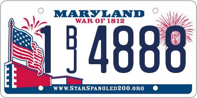 MD license plate 1BJ4888