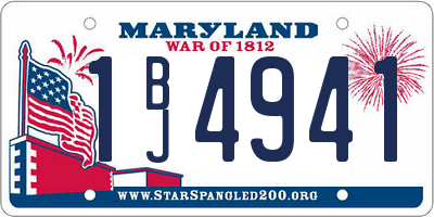 MD license plate 1BJ4941