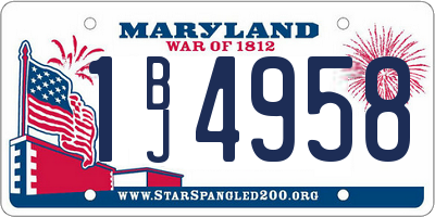 MD license plate 1BJ4958