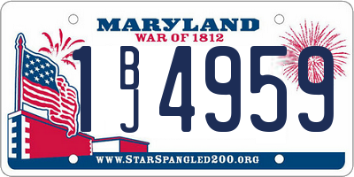 MD license plate 1BJ4959