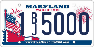 MD license plate 1BJ5000