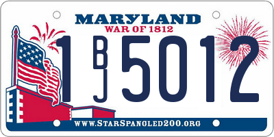 MD license plate 1BJ5012