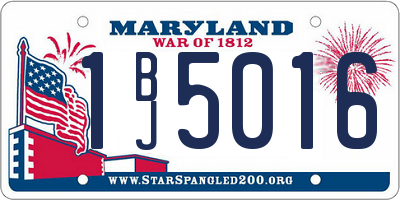 MD license plate 1BJ5016
