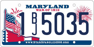 MD license plate 1BJ5035