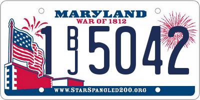 MD license plate 1BJ5042