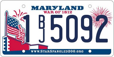 MD license plate 1BJ5092