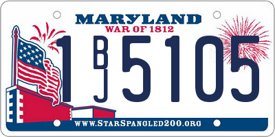 MD license plate 1BJ5105