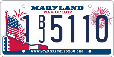 MD license plate 1BJ5110