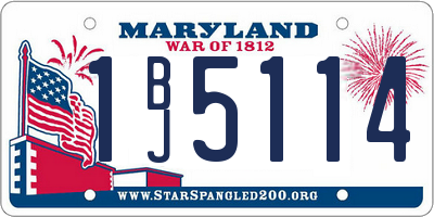 MD license plate 1BJ5114