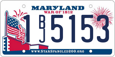 MD license plate 1BJ5153