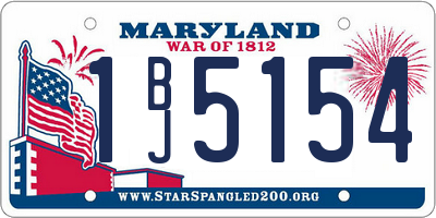 MD license plate 1BJ5154