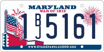 MD license plate 1BJ5161