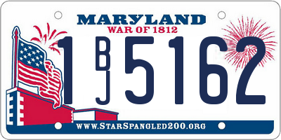 MD license plate 1BJ5162