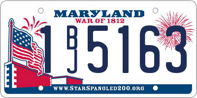 MD license plate 1BJ5163