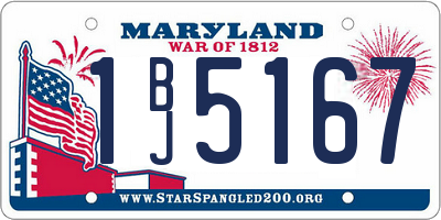 MD license plate 1BJ5167