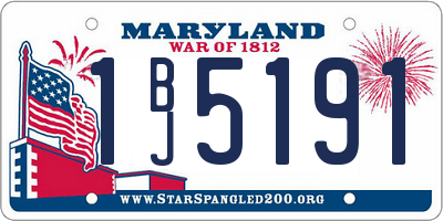 MD license plate 1BJ5191