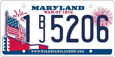 MD license plate 1BJ5206