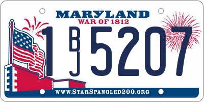 MD license plate 1BJ5207
