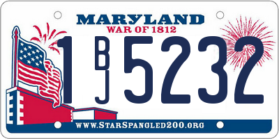 MD license plate 1BJ5232