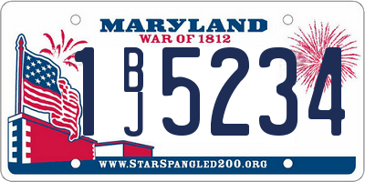 MD license plate 1BJ5234
