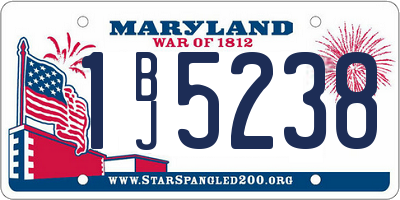 MD license plate 1BJ5238