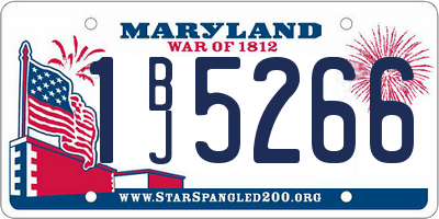 MD license plate 1BJ5266