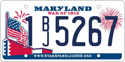 MD license plate 1BJ5267