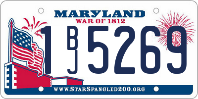 MD license plate 1BJ5269
