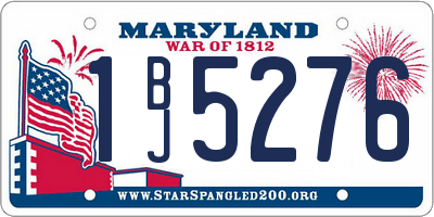 MD license plate 1BJ5276