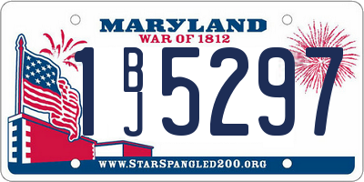 MD license plate 1BJ5297