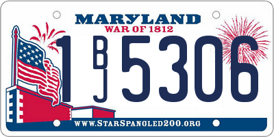 MD license plate 1BJ5306