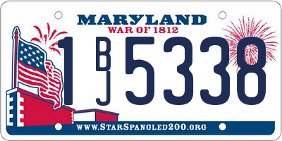 MD license plate 1BJ5338