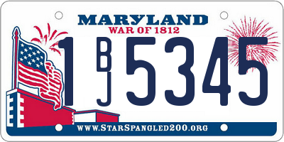 MD license plate 1BJ5345