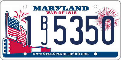 MD license plate 1BJ5350