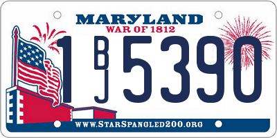MD license plate 1BJ5390