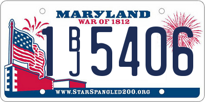 MD license plate 1BJ5406