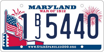 MD license plate 1BJ5440