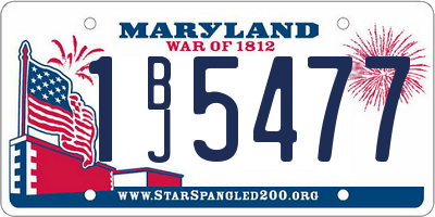 MD license plate 1BJ5477