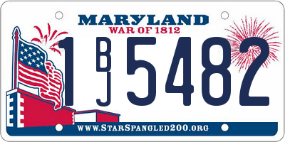 MD license plate 1BJ5482