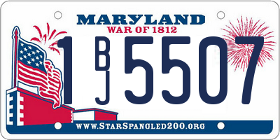 MD license plate 1BJ5507