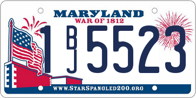 MD license plate 1BJ5523