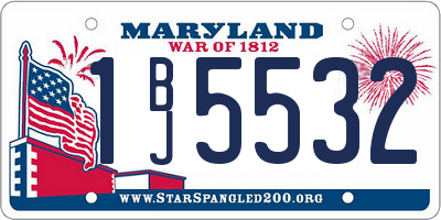 MD license plate 1BJ5532