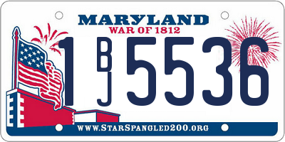 MD license plate 1BJ5536
