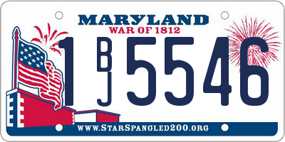 MD license plate 1BJ5546
