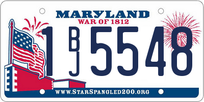 MD license plate 1BJ5548