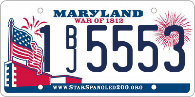 MD license plate 1BJ5553
