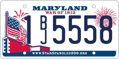 MD license plate 1BJ5558