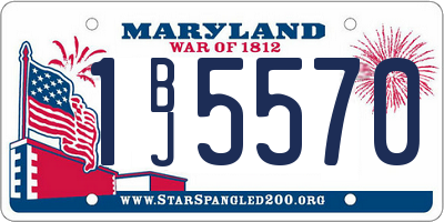 MD license plate 1BJ5570