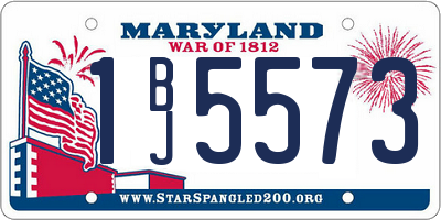 MD license plate 1BJ5573