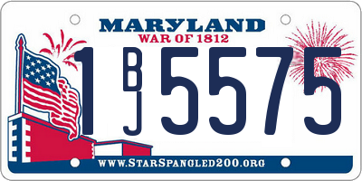 MD license plate 1BJ5575